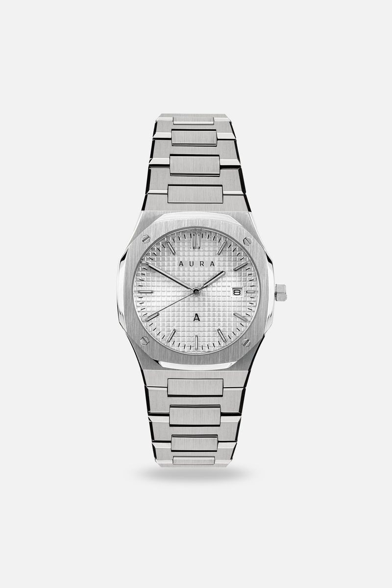 Date 004 White/Steel 36MM
