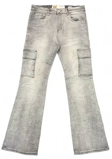 Flare Fitted Gray Wash