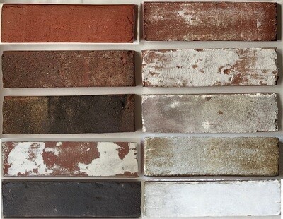 Antique Collection Customize your own Color mix Thin Brick tiles 2-1/4" x 8"