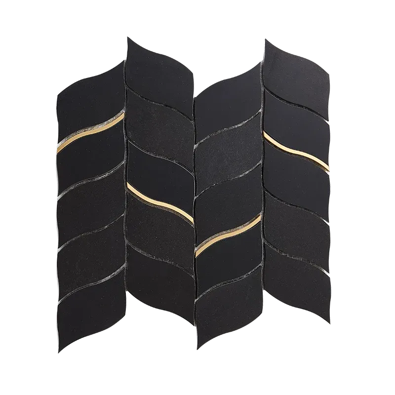 Timeless Feather Gloss Marble Mosaic Tile