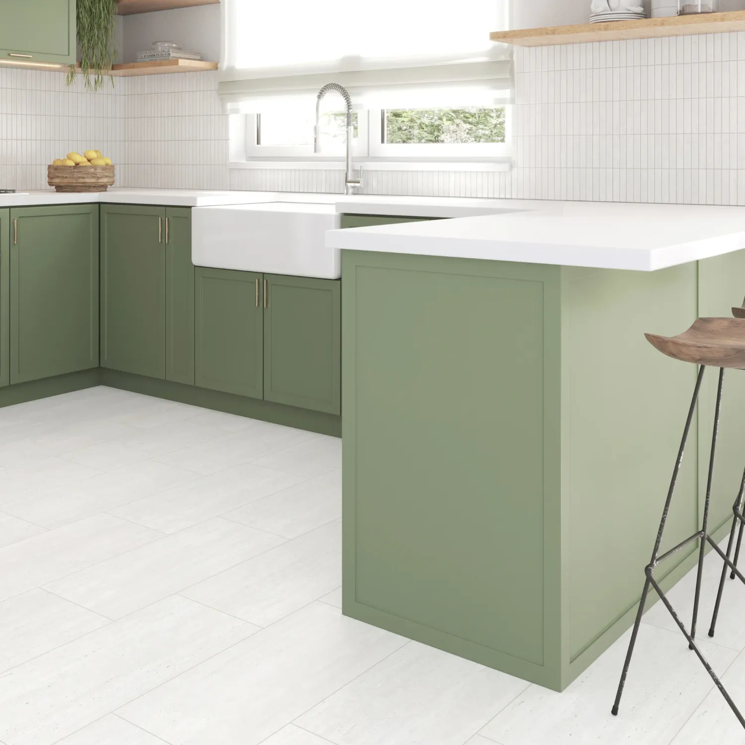 Whitara Mosaic – Matte White Linear Tile