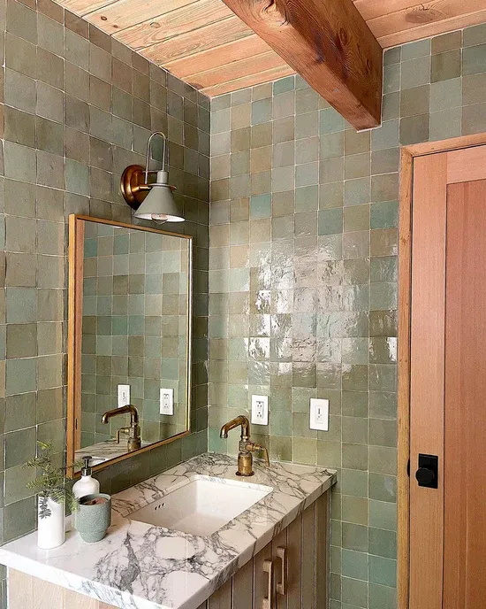Sea Green 4x4 Zellige Tile