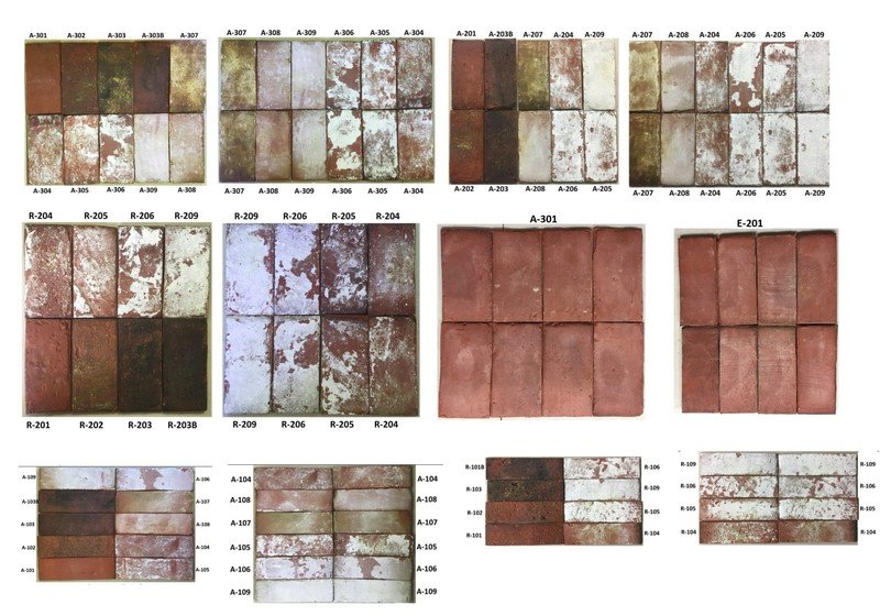 Antique Collection Customize your own Color mix and size Thin Brick tiles 4&quot; x 8&quot;