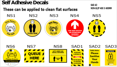 COVID-19 NON-SLIP FLOOR DECALS
