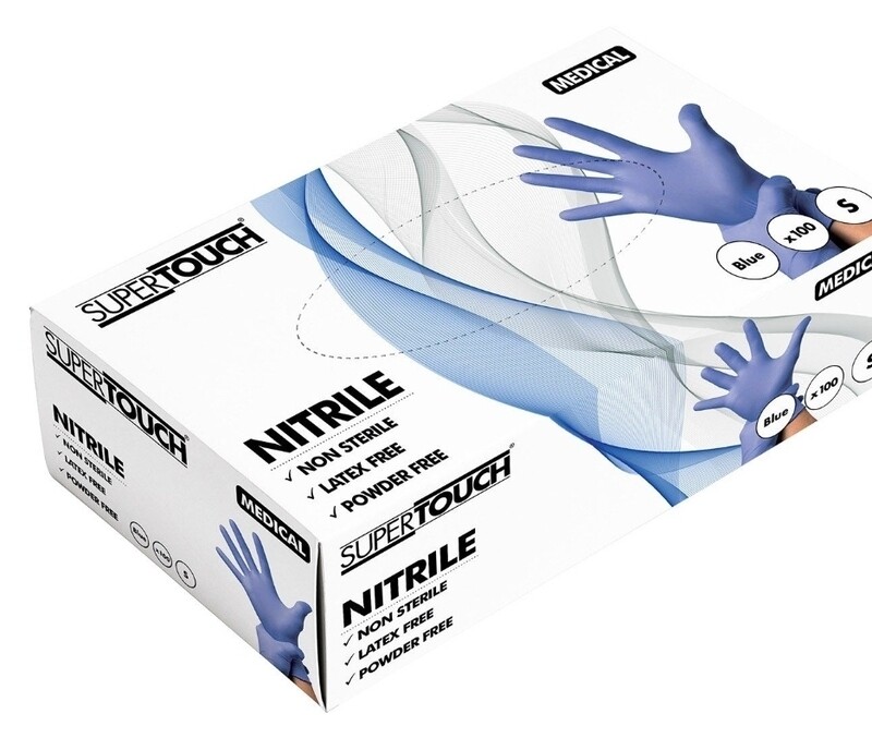 NITRILE BLUE GLOVES Box100