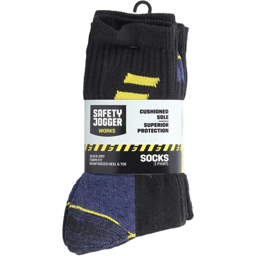SAFETY JOGGER UNISEX ADULT ANKLE SOCKS (PACK OF 3)