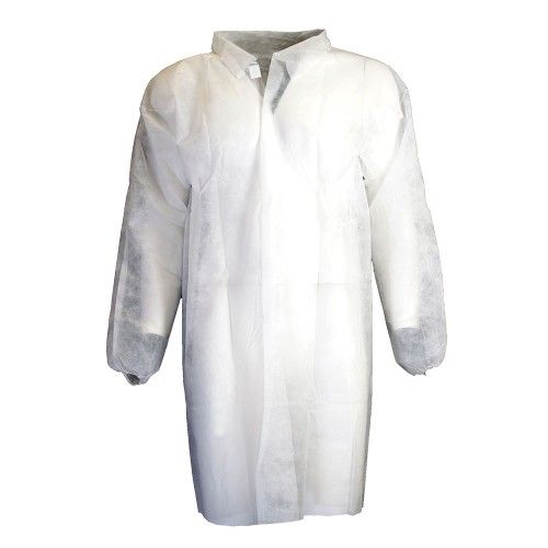 VISITOR&#39;S POLYPROPYLENE LAB COAT