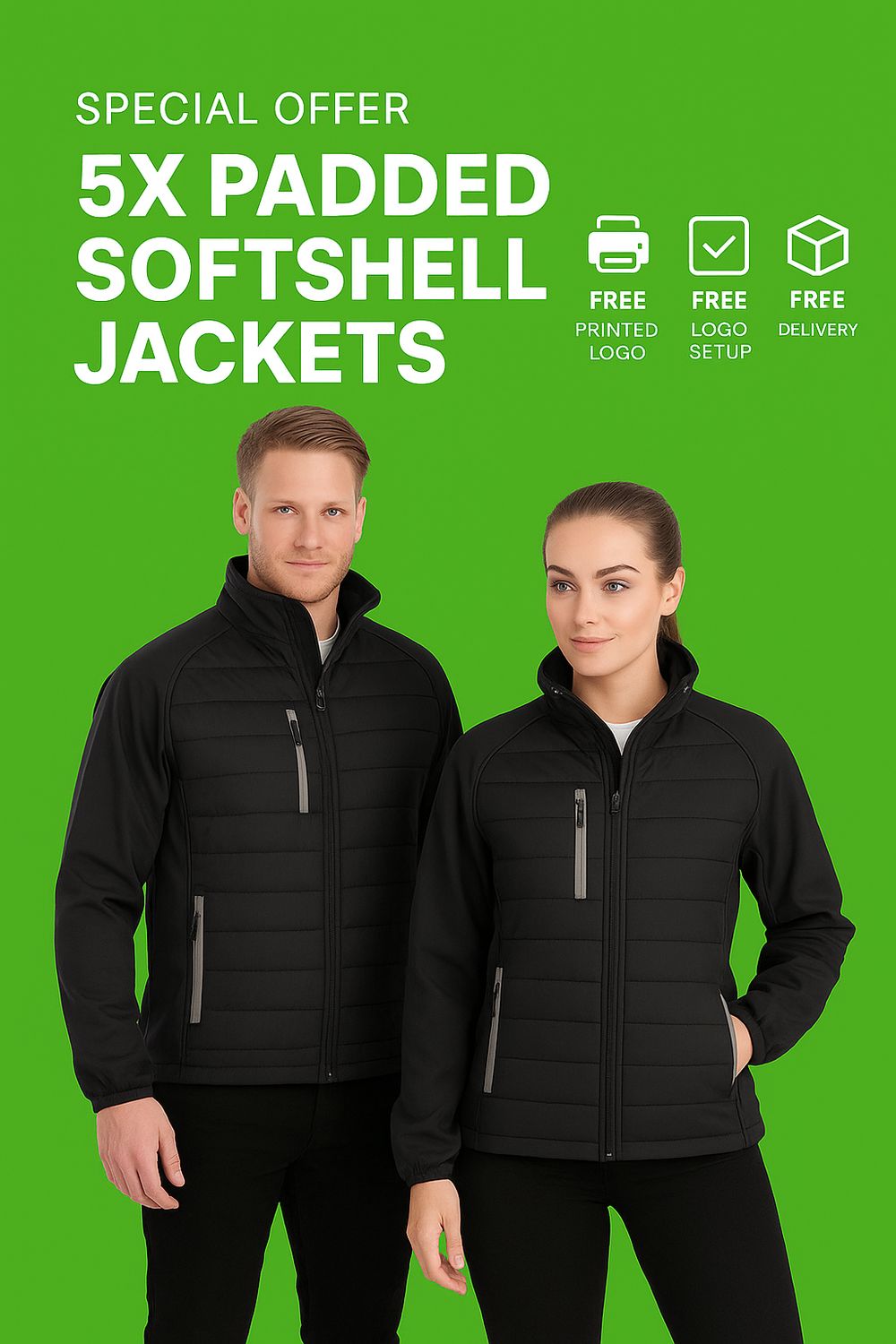 5X PADDED SOFTSHELL JACKETS