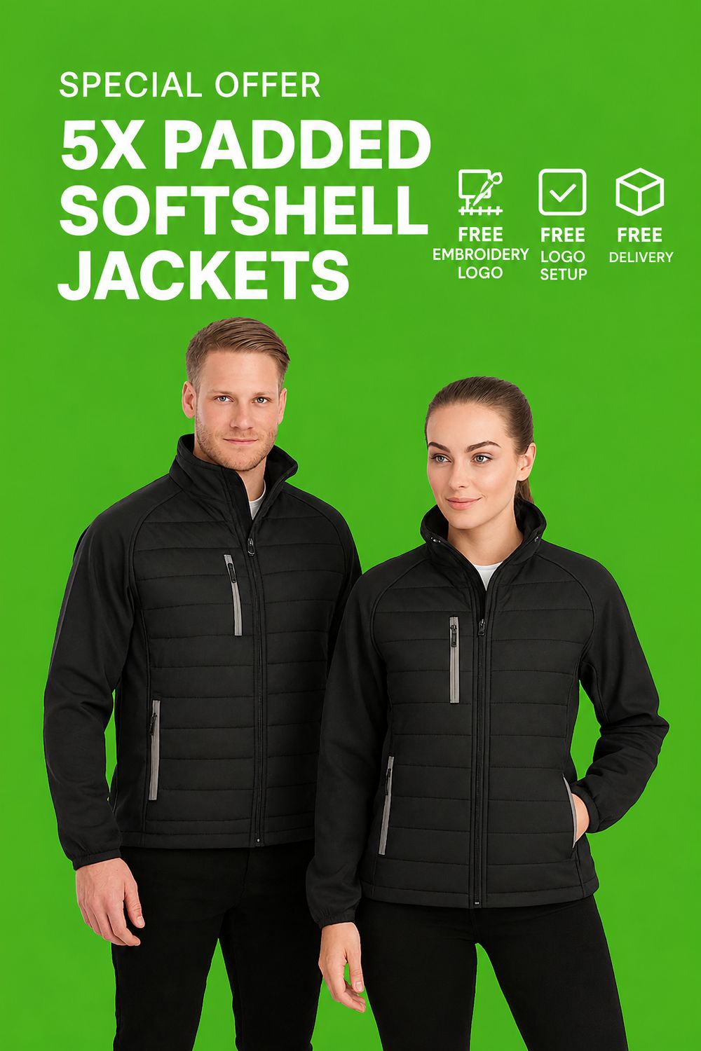 5X PADDED SOFTSHELL JACKETS