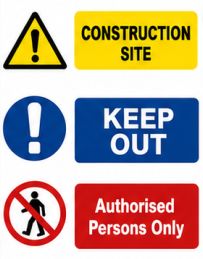 CONSTRUCTION SITE KEEP OUT 600X600