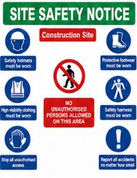 SITE SAFETY NOTICE 600X600