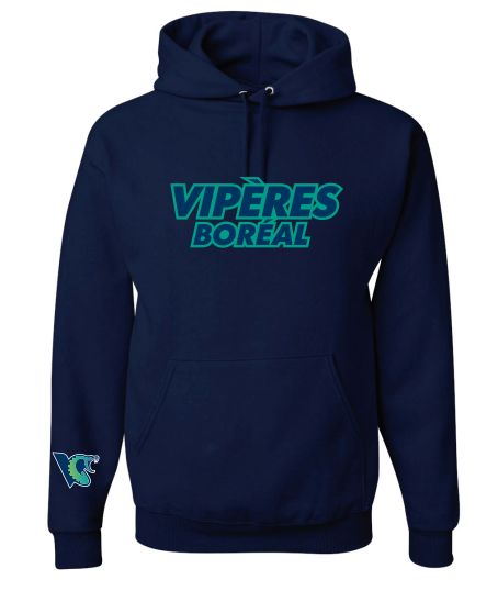 Hoodie - Vipères Boréal Bleu, Sizes: small