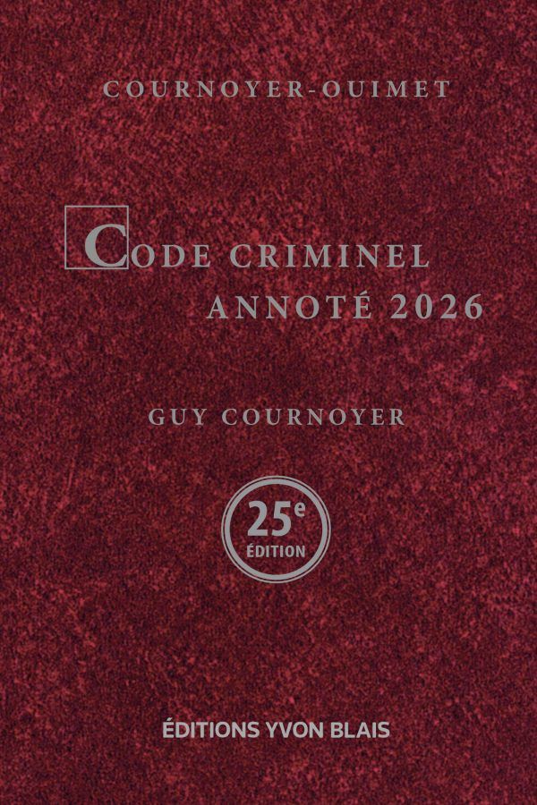 Code criminel annoté, 3 LIVRES