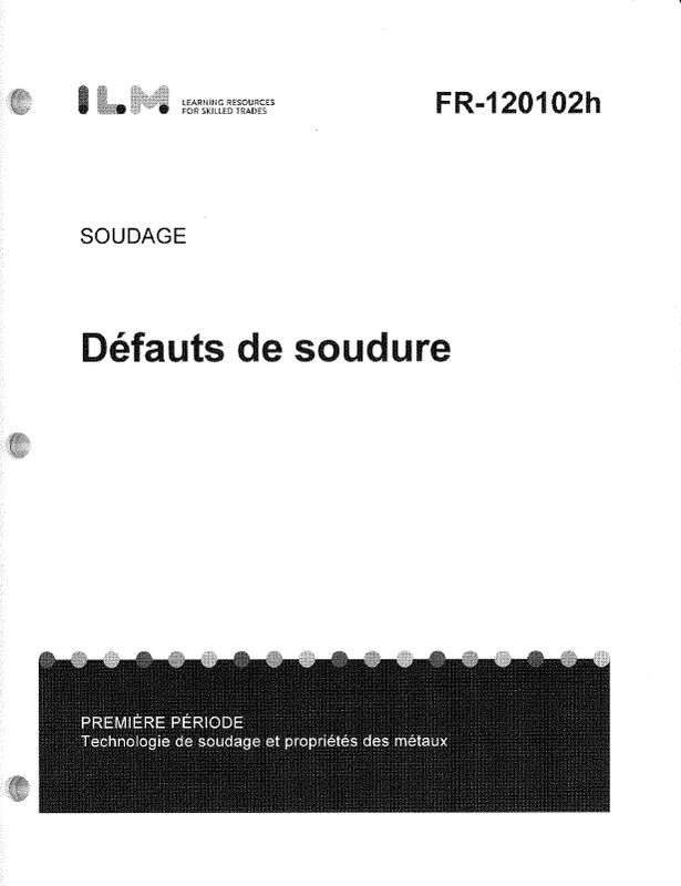 Défauts de soudure