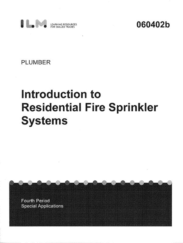 Introduction to Residential Fire Sprinkler Systems