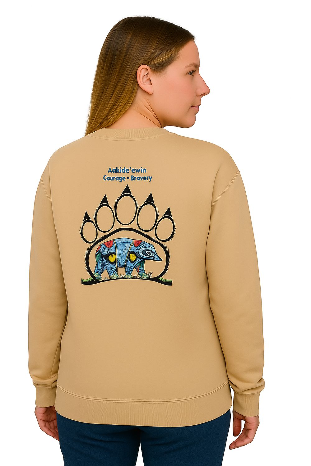 Sacred Teachings Crewnecks, Options: Bear, Sizes: adult large