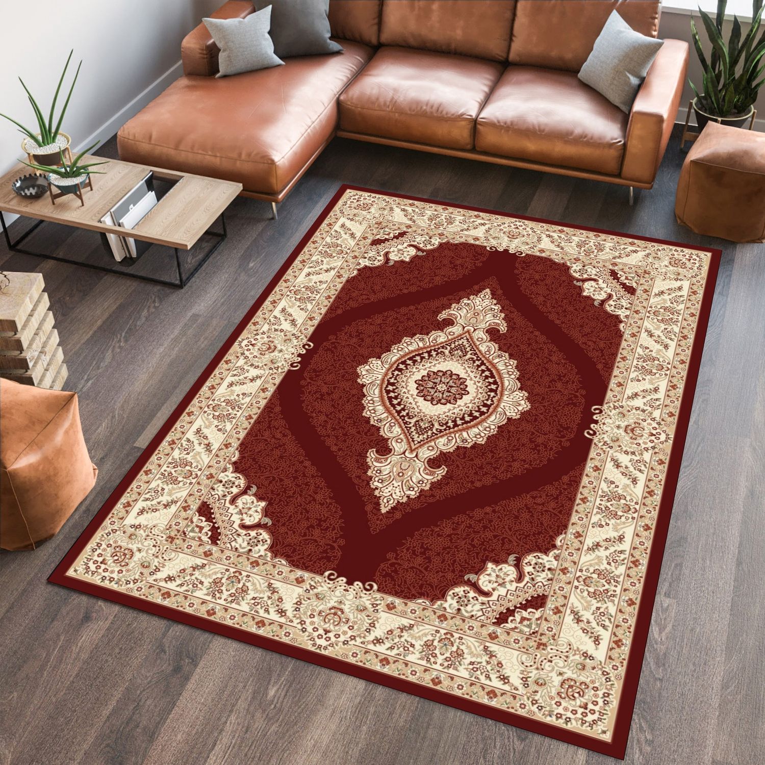 Royal Plus 5022 Area Rug Red/Cream
