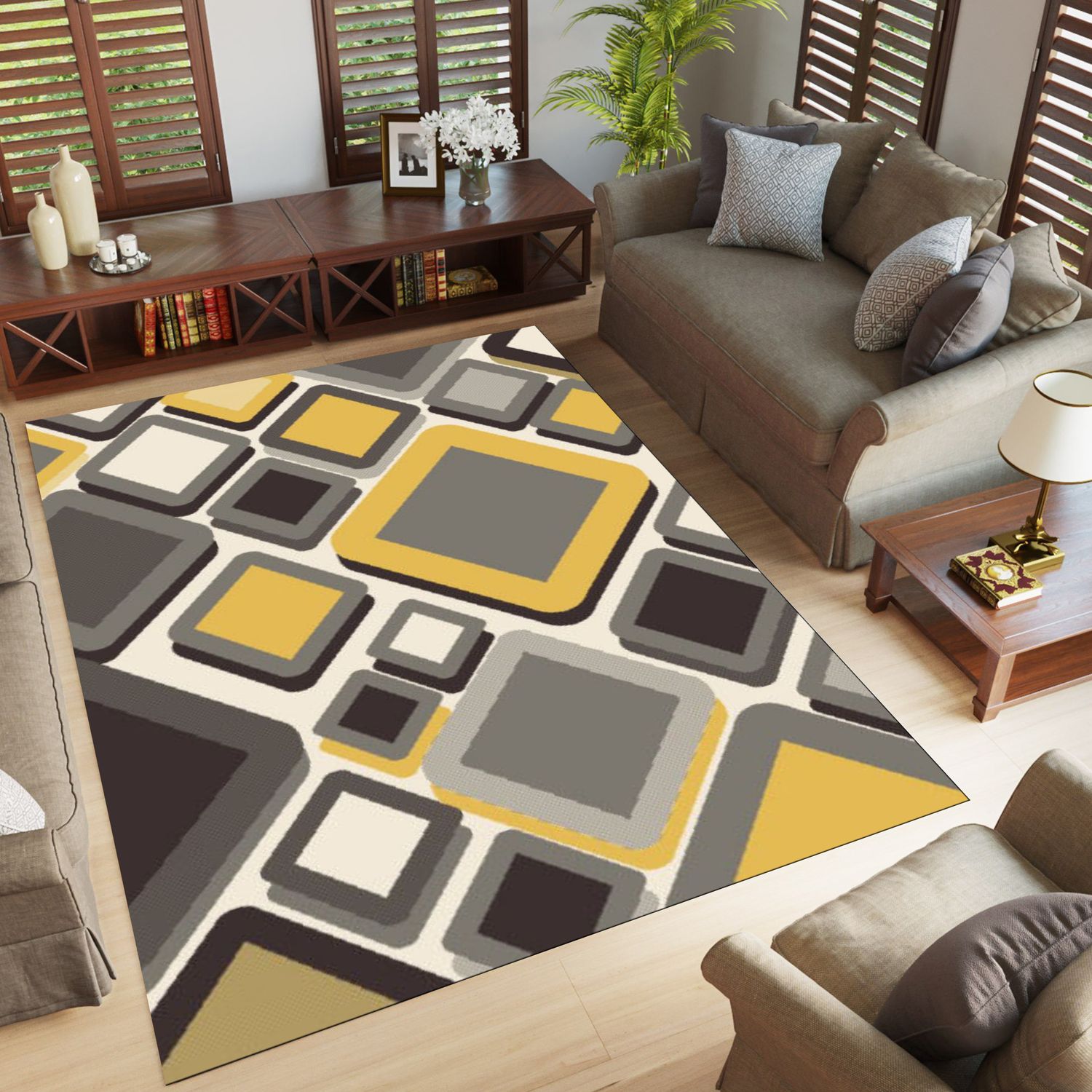 Orlean 5801A Area rug Grey/Yellow