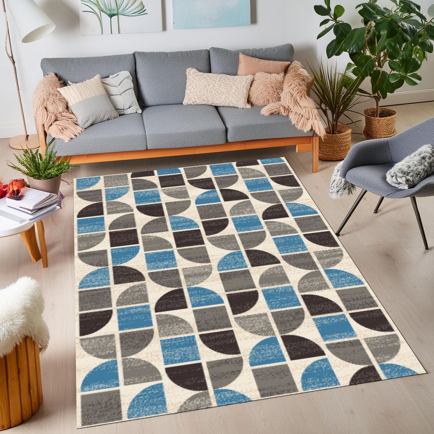 Orlean 5792A Area rug White/Blue