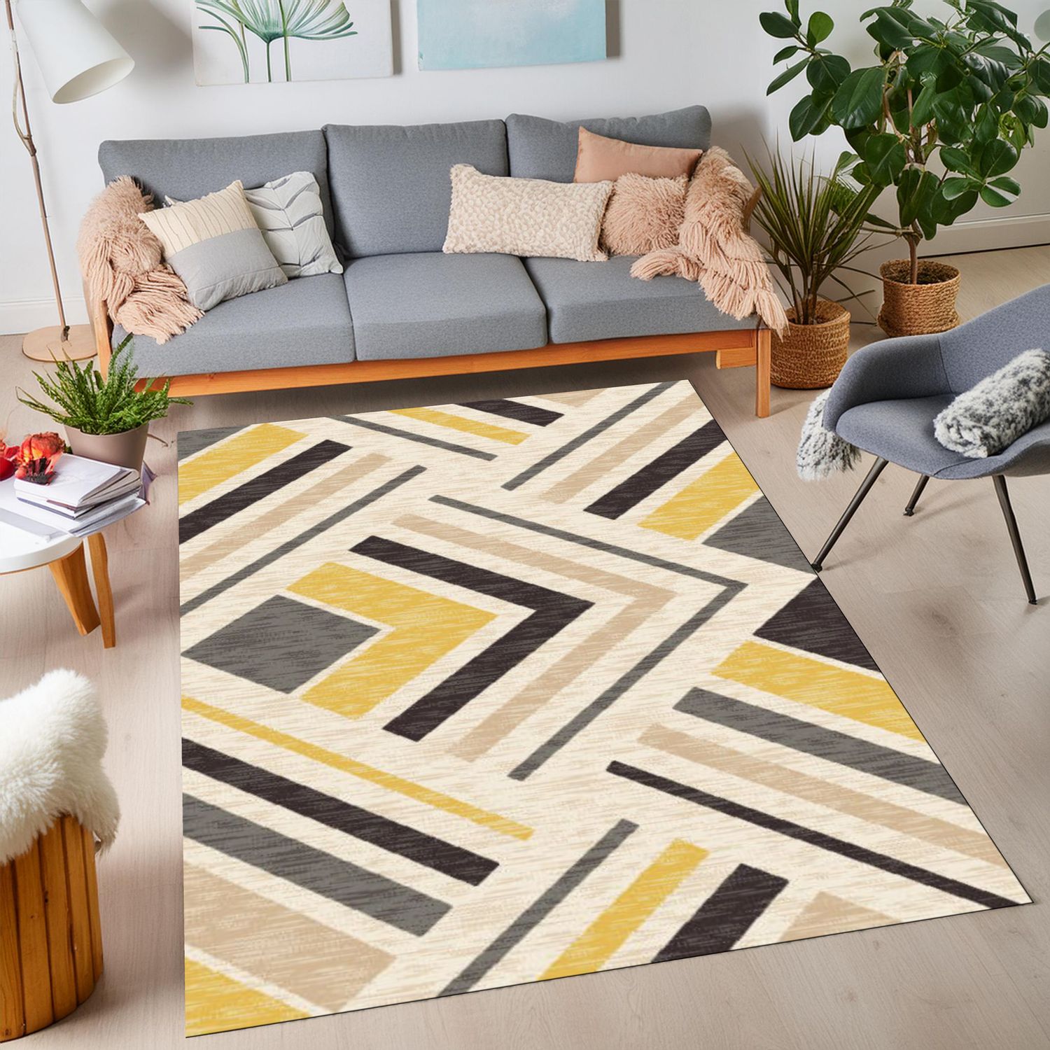 Orlean 5805A Area rug White/Yellow