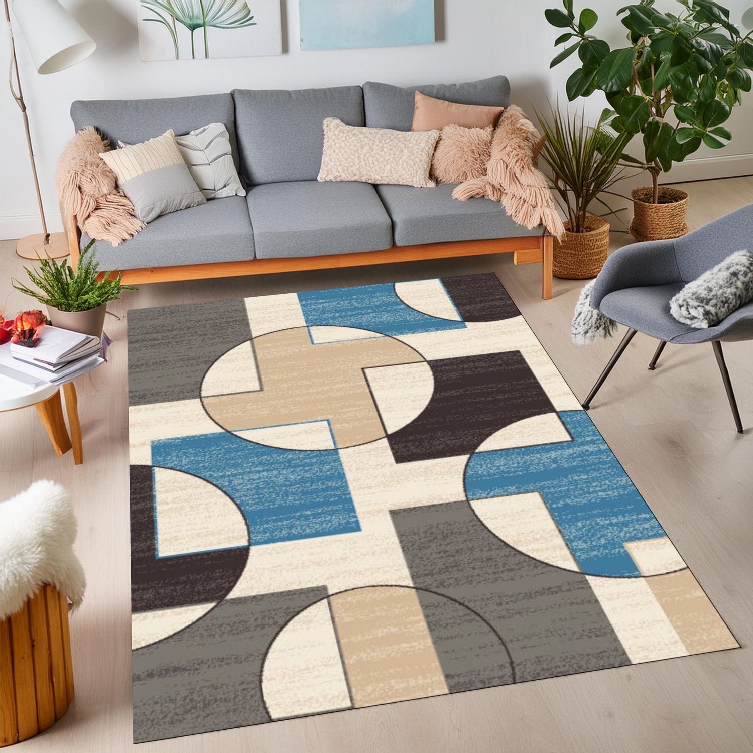 Orlean 5806A Area rug White/Blue