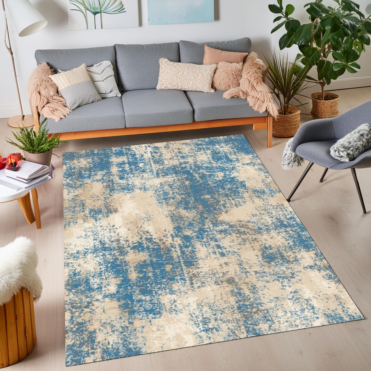 Orlean 5852A Area rug White/Blue