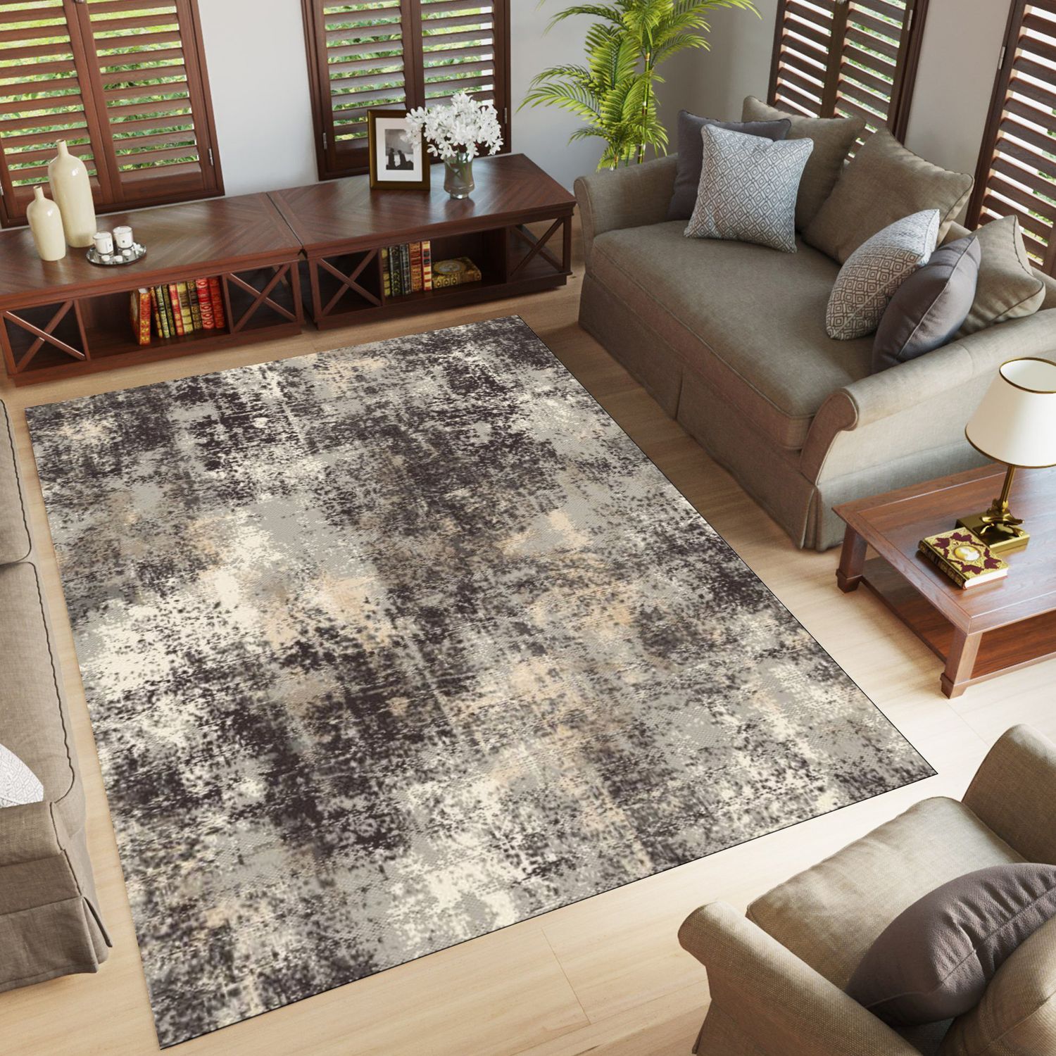 Orlean 5852A Area rug White/Grey