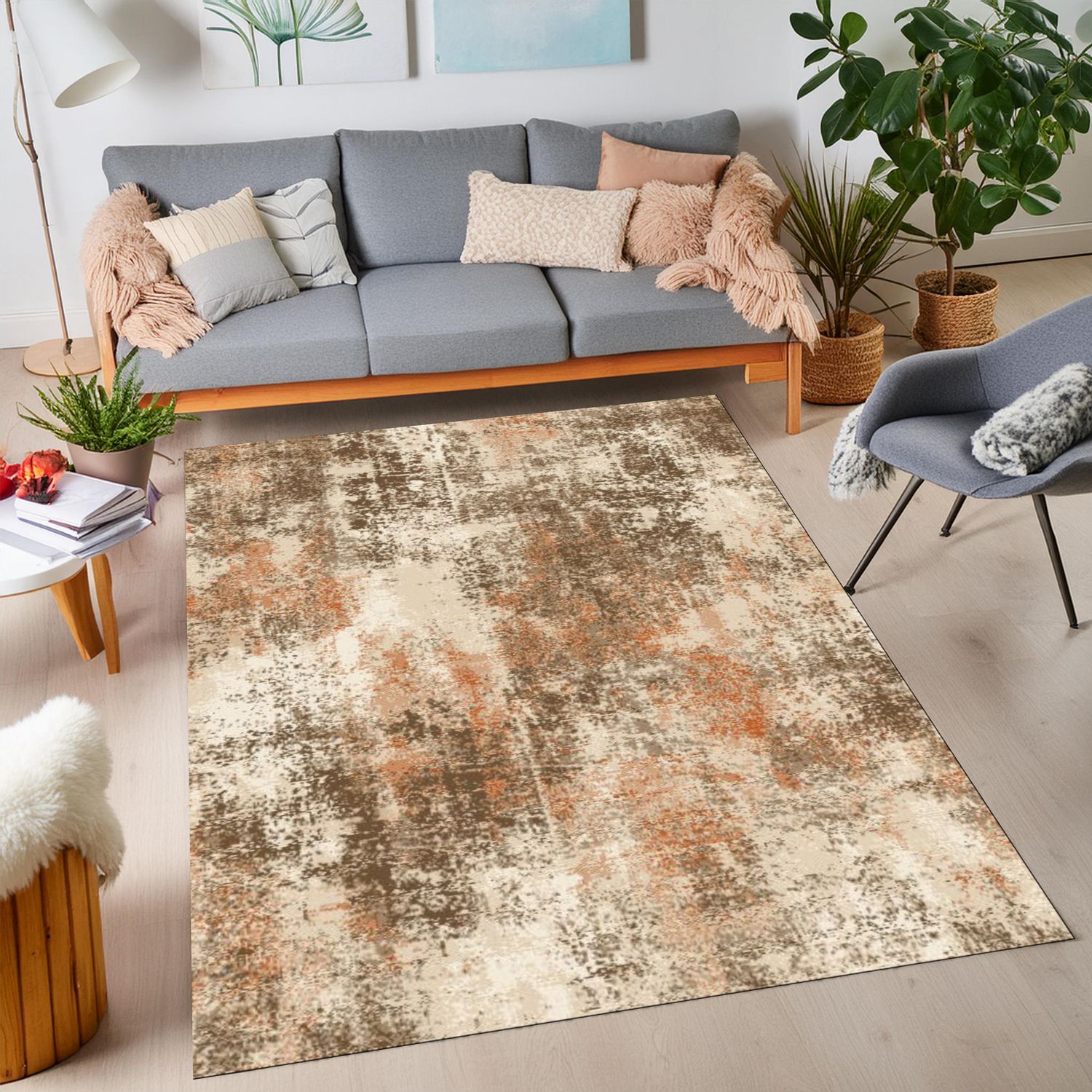 Orlean 5852A Area rug White/Terra