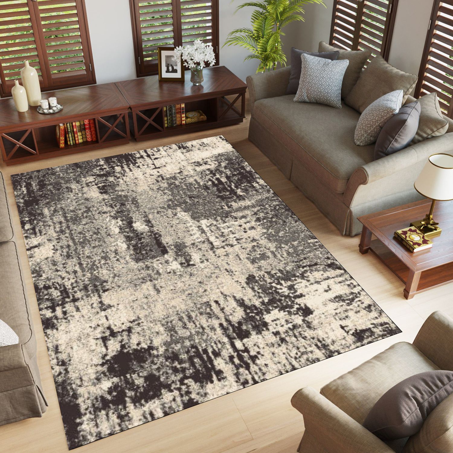 Orlean 5856A Area rug White/Anthracite