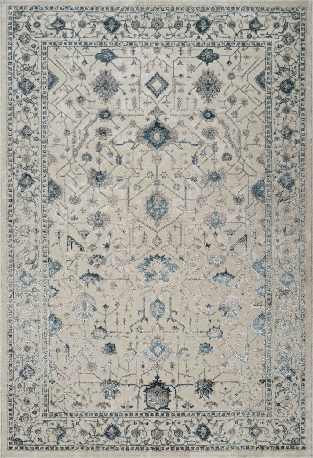 Viana 6344 Area Rug White/Blue
