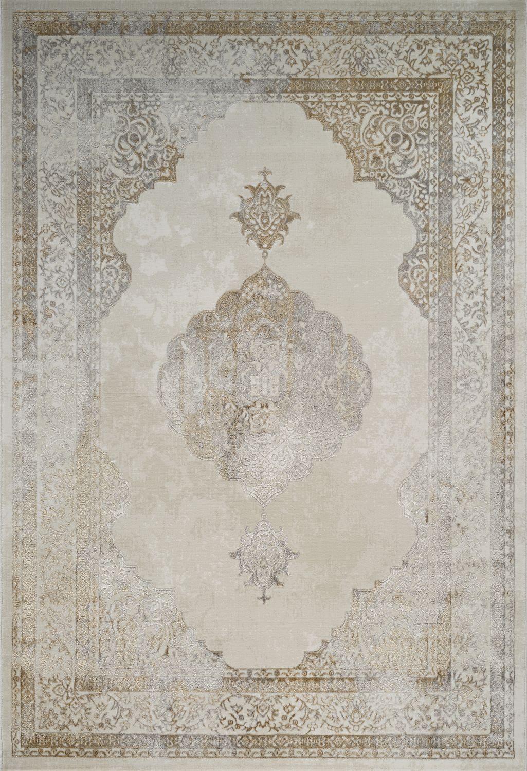 Viana 6341 Area Rug White/Gold