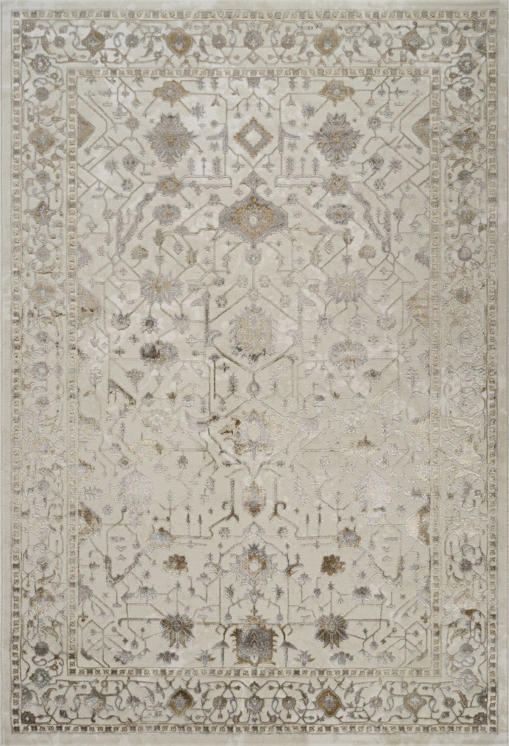 Viana 6344 Area Rug White/Gold