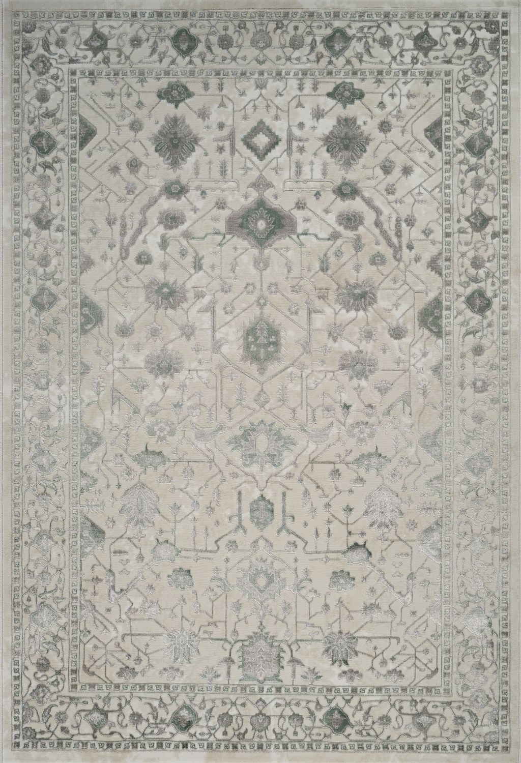 Viana 6344 Area Rug White/Green