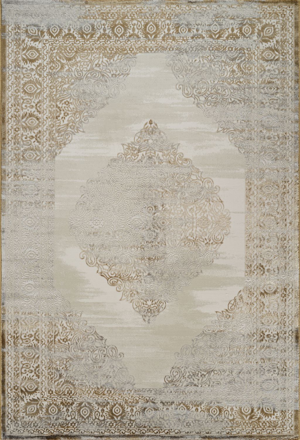 Viana 6772 Area Rug White/Gold