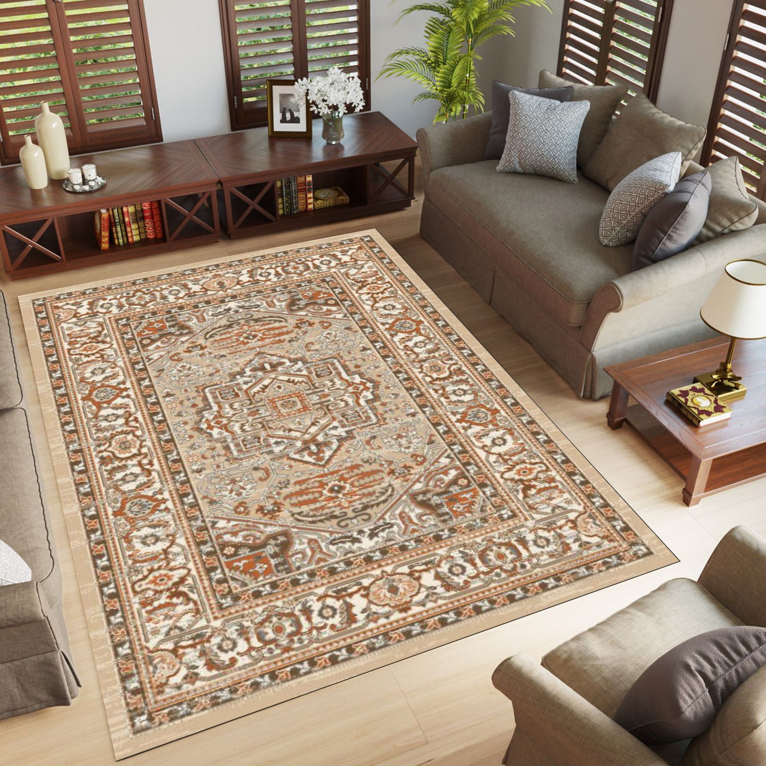 Orlean 5869A Area rug Beige/Terra