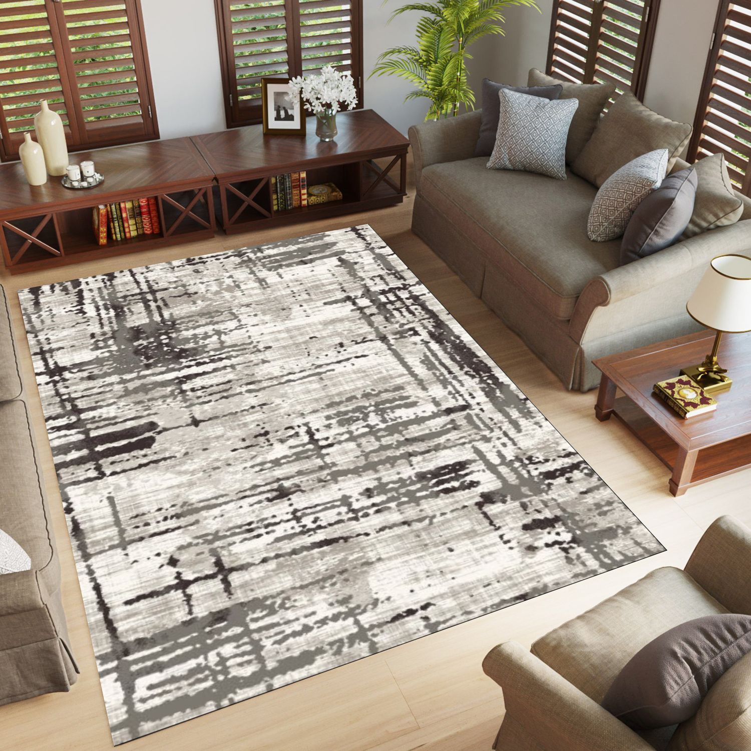 Moonwalk 4679 Area Rug White/Grey
