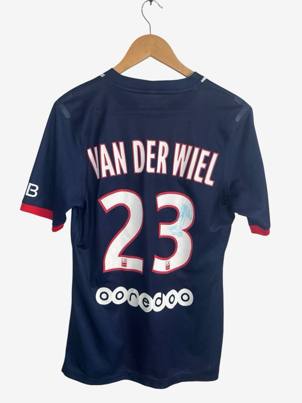 Matchworn PSG Home 2013/2014 Van Der Wiel ( M )