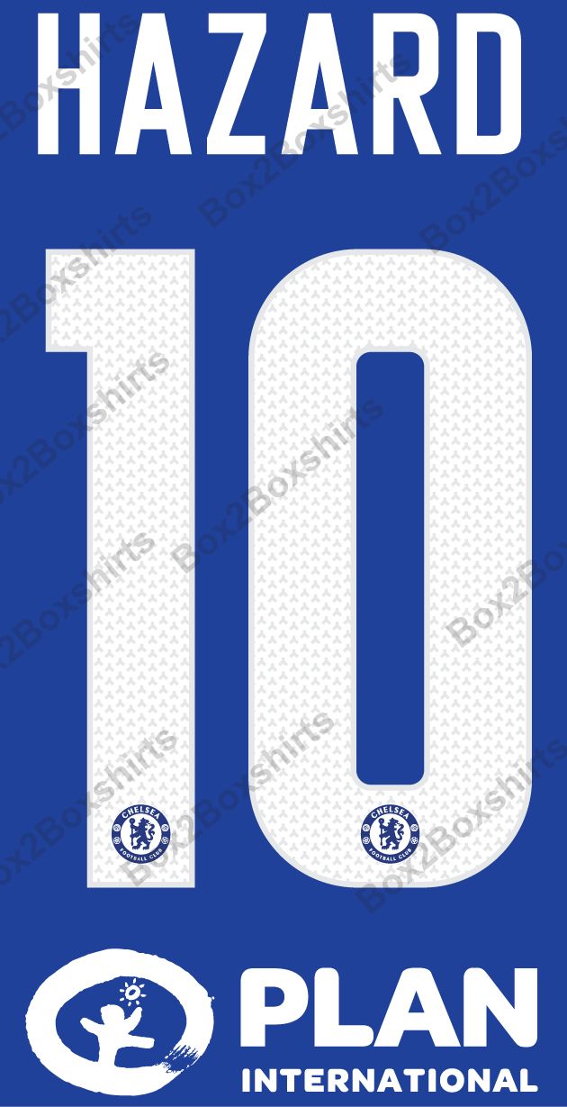 Chelsea thuis 2018/2019 UCL name set #10 Hazard ( repro )