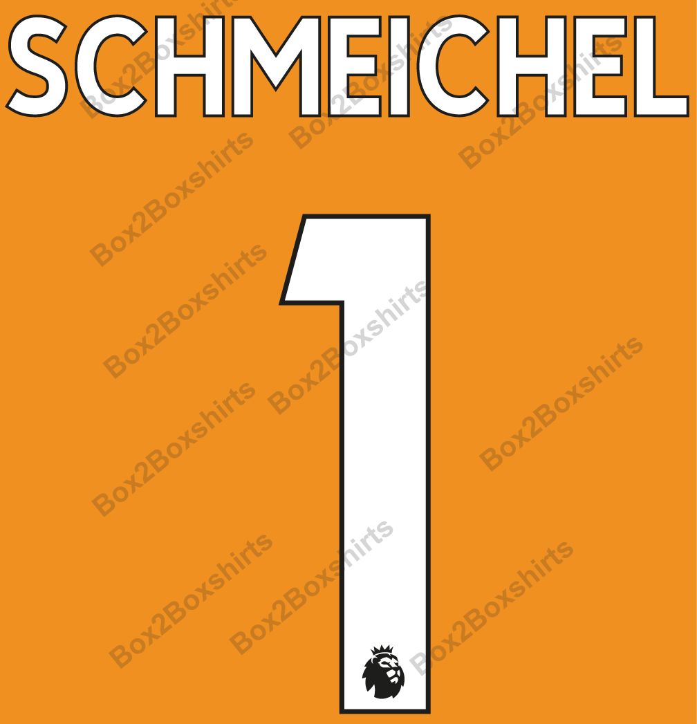 Leicester City keeper 2018/2019 name set #1 Schmeichel ( repro )