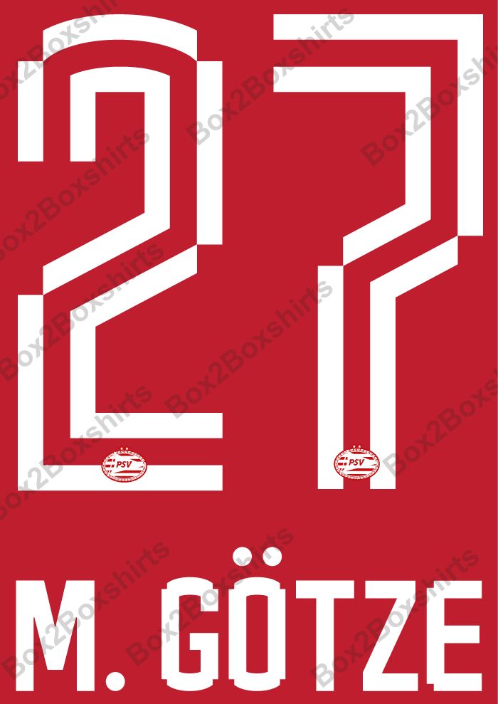 PSV thuis 2020/2021 name set #27 Götze ( repro )