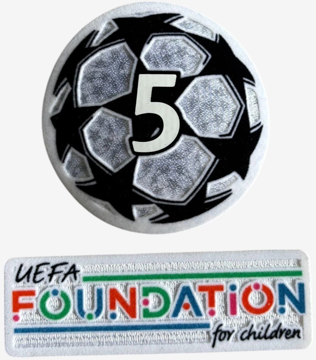 Champions League 5 keer winnaar Patch Combi ( Repro )