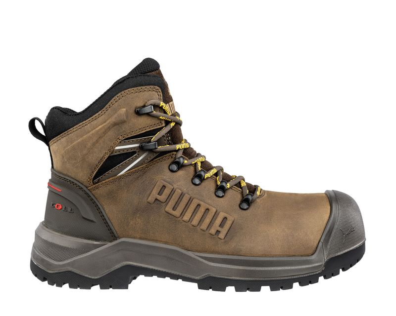 632710-CHAUSSURES DE SECURITE IRON HD BROWN MID S3 PUMA SAFETY