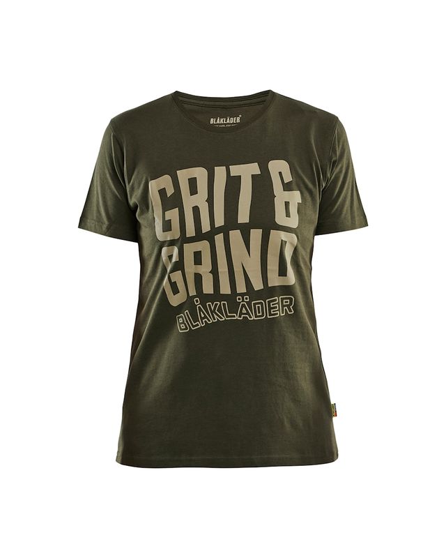 94091042-T-SHIRT GRIT AND GRIND FEMME BLAKLADER
