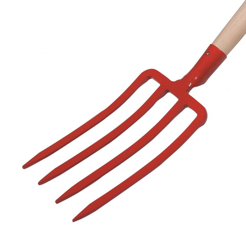 076592-FOURCHE BÊCHE 4 DENTS AVEC MANCHE EN BOIS MULLER GOUVY