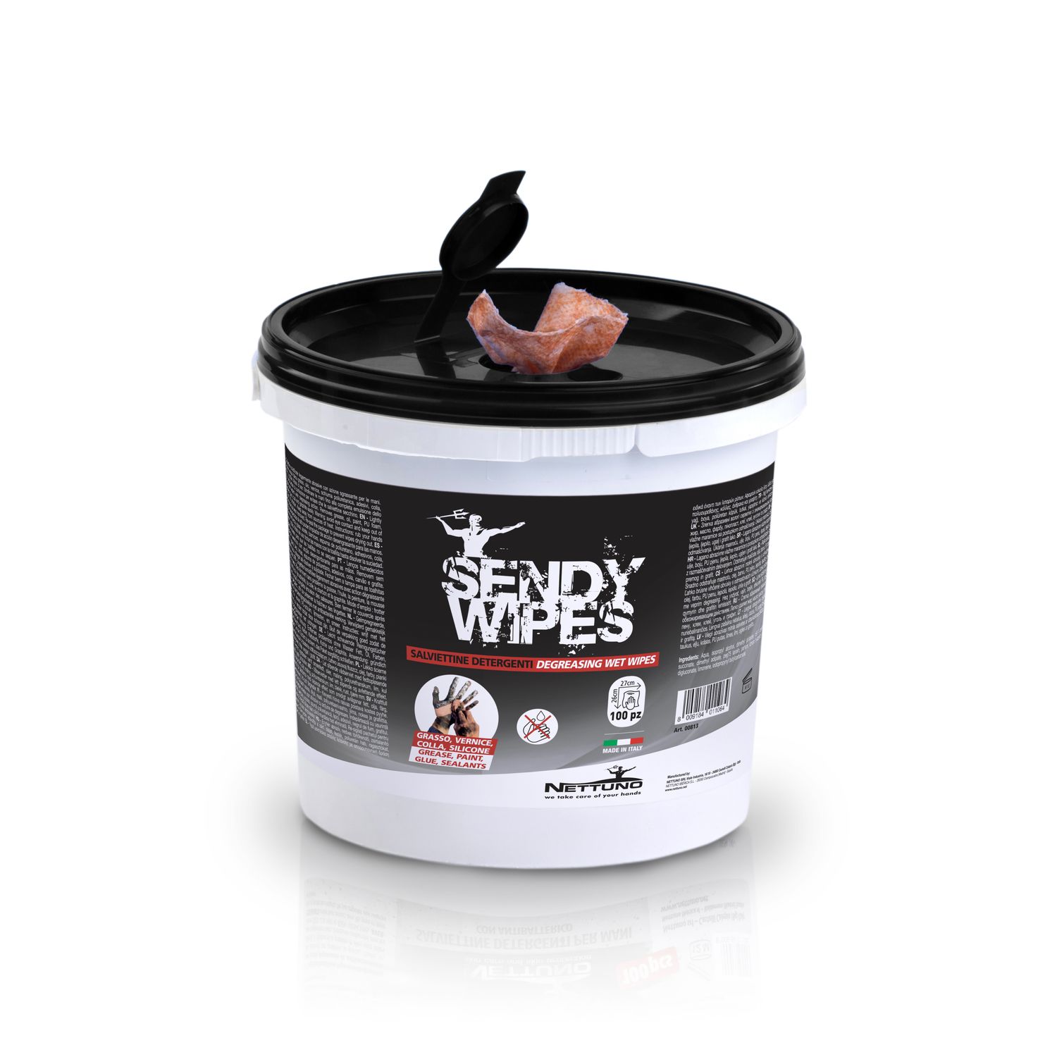 00813-LINGETTES HUMIDIFIEES SENDY WIPES NETTUNO