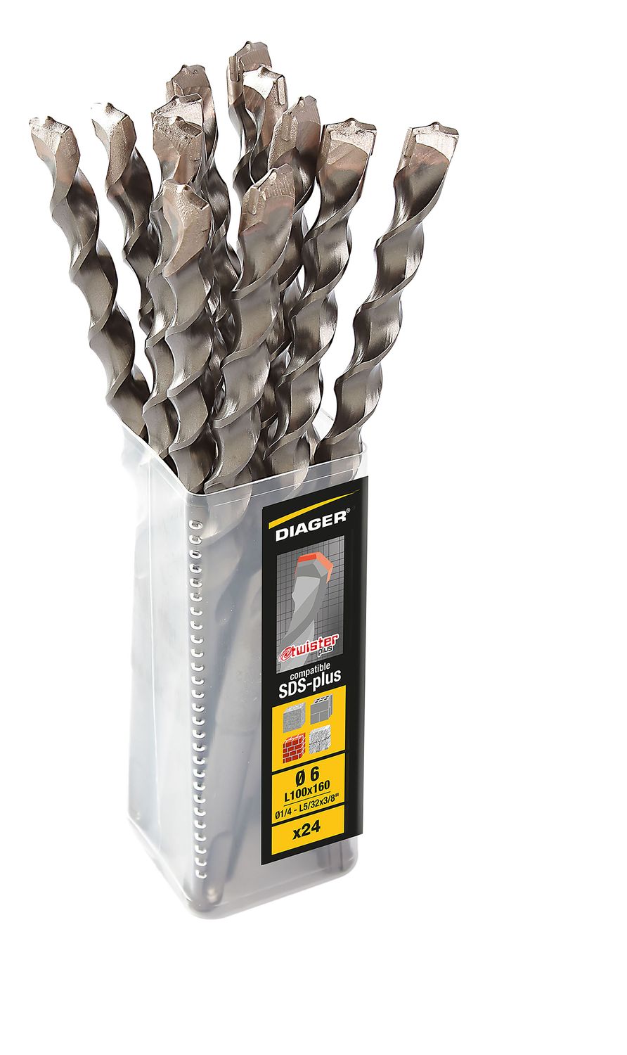 108L-FORETS MARTEAUX 2 TAILLANTS COMPATIBLE SDS-PLUS TWISTER PLUS DIAGER