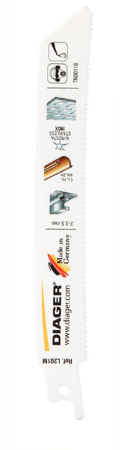 L201M-LAME DE SCIE SABRE DENTURE INCURVEE DIAGER
