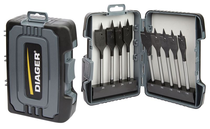 925C-COFFRET 9 MECHES PLATES A BOIS DIAGER