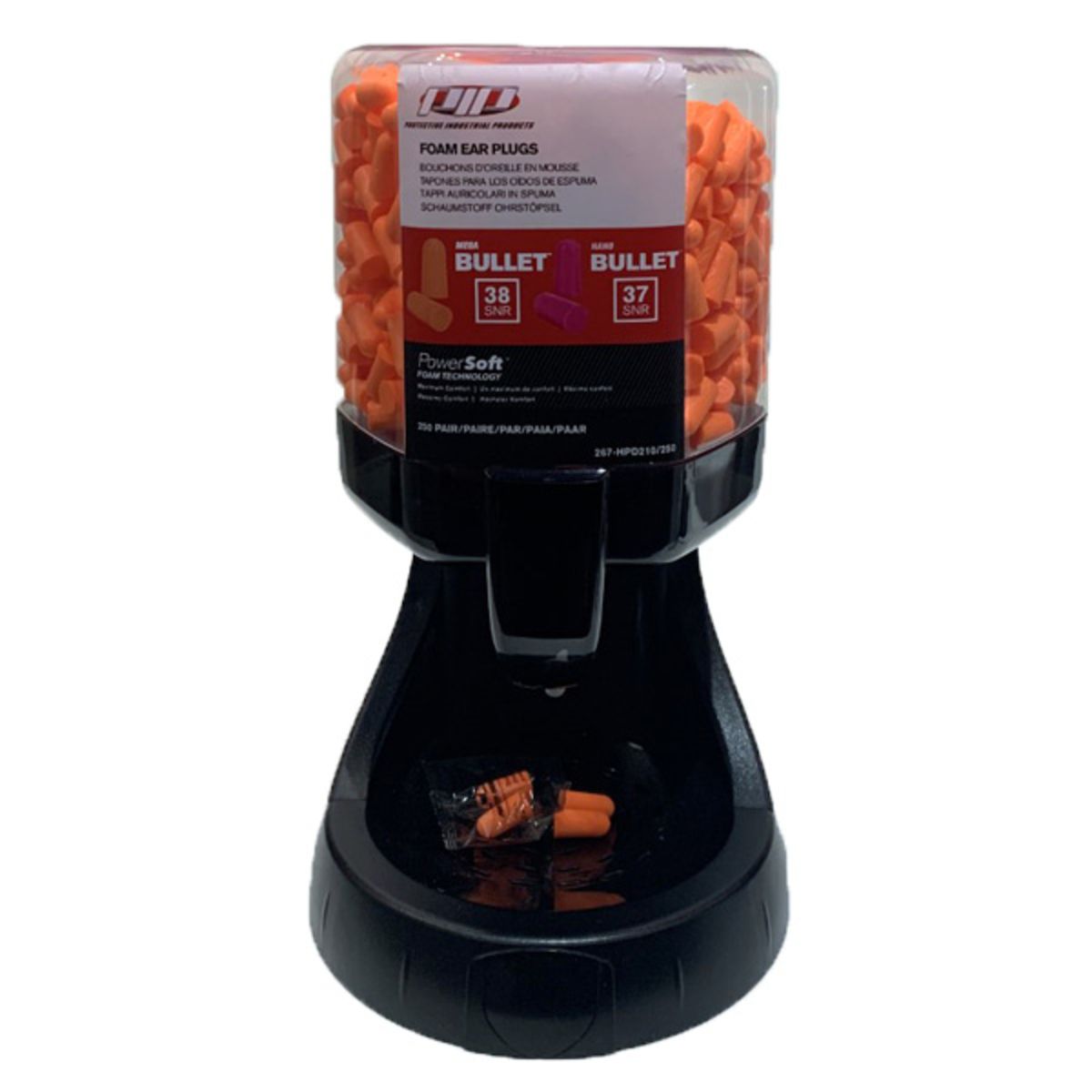 267-HPD210-250-DISTRIBUTEUR DE BOUCHONS D&#39;OREILLE PREREMPLIS MEGA BULLET PIP