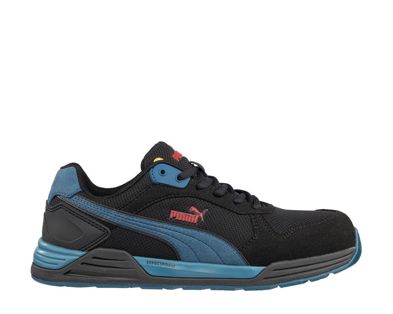 644660-CHAUSSURES DE SECURITE PUMA SAFETY FRONTSIDE BLK/BLUE LOW S1P